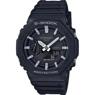 【CASIO 卡西歐】G-SHOCK 農家橡樹 八角雙顯電子錶(GA-2100-1A)