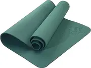 Yoga Mat Non Slip - Longer and Wider Than Other Exercise Mats - ¼-Inch Thick High Density Padding to Avoid Sore Knees During Pilates, Stretching & Toning Workouts for Men & Women
