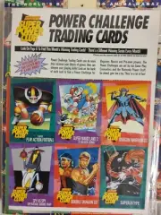 Nintendo Super Power Club Challenge Trading Cards Uncut Sheet MARIO.MEGA MAN