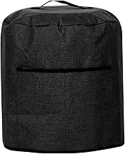 WeiLaiKeQi Air Fryer Dust Cover Multifunction Reusable Oxford Cloth Thick Camping Dustproof Air Fryer Cover Storage Cover for Pot Cooker Air Fryer Tool, Black Single Layer