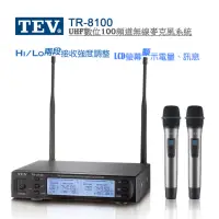 在飛比找momo購物網優惠-TEV TR-8100 UHF 數位100頻道無線麥克風(H