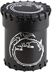 Q Workshop Dragon Leather Dice Cup, Black