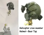 1/6 scale Helicopter crew member helmet as beer tap