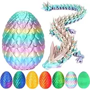 Easter 3D Printed Dragon Egg, Mystery Crystal Dragon Egg Fidget Toys Surprise, Easter Eggs Articulated Crystal Dragon Eggs with Dragon Inside