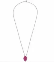 Atelier Swarovski Moselle Long Pendant Necklace Fuchsia #5414434 New $249