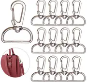 10 Silver 20mm Lobster Clasp Swivel Trigger Clip Keychain Snap Hook Key Ring DIY