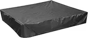 Sandbox Cover Square Waterproof Sand Pit Cover Dustproof Protection 120x120cm Sandpit Pool Cover Black Sandbox Canopy with Drawstring Avoid The Sand and Toys Contamination