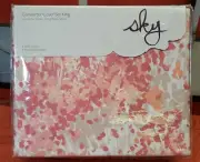 NWT! Sky Sunset Blossoms KING Duvet Cover & Shams Set color PINK