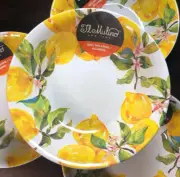 x4 IL MULINO NEW!!! BOWLS MELAMINE LEMON BOWLS Floral Yellow 7.5”