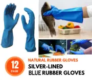 Solvent Resistant Rubber Gloves x2 Pairs XL for Workshop Chemical Resistant
