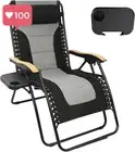 Zero Gravity Chair Oversized XL Folding Recliner Lounge Chair – 502Lbs Capacity