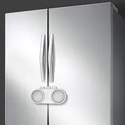 [EUDEMON] Baby Safety French Fridge Door Lock Freezer Refrigerator Lock Cabinet Cupboard Lock for Childproof & Pet Proofing Easy to Install and Use 3M Adhesive no Tools Need or Drill (White)
