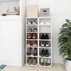NNEVL Shoe Cabinets 2 pcs White 25x27x102 cm Chipboard