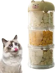 Lmyit Dog Treat Storage, Clear Dog Treat Jar Food Dispenser, Decorative Portable Cookie Jar Snack Storage Box Organizer For Rice Flour Pellet Grain Pantry Kitchen