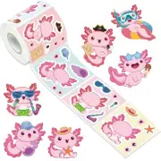 Axolotl Stickers 300Pcs DIY Cartoon Salamander Art for Crafts & Parties
