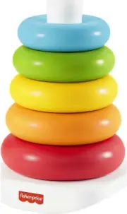 Fisher-Price Rock-a-Stack Ring Stacking Toy for Infants Made with Plant-Based