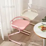 北歐中古複刻餐廳傢用休閒鐵藝餐椅設計師創意現代簡約化妝凳子 工作椅 休閒椅 椅子 美甲椅 化妝椅 美甲椅 餐椅