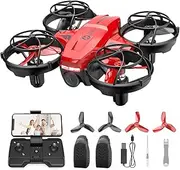 Holy Stone HS420 Mini Drone with HD FPV Camera for Kids Adults Beginners, Pocket RC Quadcopter with 2 Batteries, Toss to Launch, Gesture Selfie, Altitude Hold, Circle Fly, High Speed Rotation