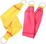 WOFASHPURET 2pcs Body Exfoliating Shower Scrubber Towels Skin Friendly Back Cleaning Cloths for Bathing Lightweight Durable Design for Home Travel Use