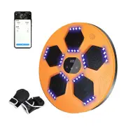 Catzon Music Boxing Machine Wall Mount with Boxing Gloves for Home-Orange