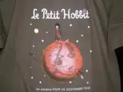 TeeFury Hobbit MEDIUM "Le Petit Hobbit" Frodo Little Prince Mash Up ARMY GREEN