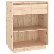 vidaXL Solid Wood Pine Console Cabinet Indoor Hallway Sideboard Home Storage