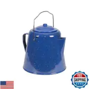 Stansport Enamel Coffee Pot 20 Cup (10348), Blue, 9.25" L x 9.25" W x 9.5" H