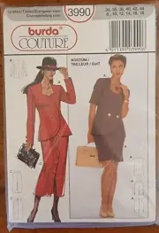 Vintage Burda Couture Sewing Pattern - sealed and uncut Pattern 3990