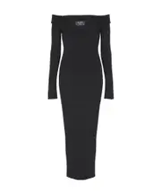 Balmain Long Plain Knit Dress FR34,FR36,FR38,FR40 black