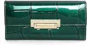 [SKUZA] Wallet,Card Bag,Women Wallet with Multiple Card Slots Roomy Compartment Zip Clutch Ladies Purse (Green)