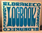 Drake Vintage Ham Radio Log Book Logbook Psychedelic Blue (original, unused)