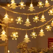 Christmas Tree Snowflake Light String 2023 Christmas Decorations For Home Merry