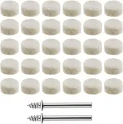 eMagTech 200PCS Wool Felt Polishing Pad 13mm Buffing Wheel Mandrel Mounted Polishing Head with 2PCS Shanks for Pneumatic Electric Rotary Grinding Machine