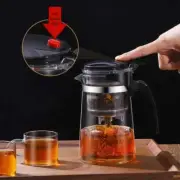 Heat Resistant Glass Teapot One-click filtering Tea Pot Tea Water Separation...