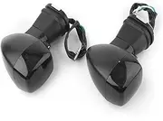 Motorcycle Indicators Turning For K&awasaki ZX-6R ZX-7R ZX-9R ZX-12R ZX6R ZX7R ZX9R ZX12R Motor Front Turn Signals Indicator Light Running Light(Black)