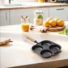 4 Hole Breakfast Egg Pan Non-Stick Egg Frying Pan Pancake Pan Egg Burger Ham Pan