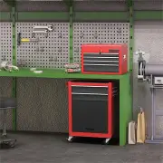 Costway6-Drawer Rolling Lockable Tool Chest for Garage &amp; Factory &amp; Workshop -Multicolour