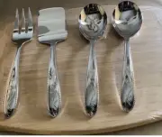 Princess House AMALIA FLATWARE 4-Pc. Serveware Set (3417) New In Box