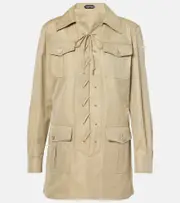 [Tom Ford] Tom Ford Safari cotton and silk T-shirt UK 14 green