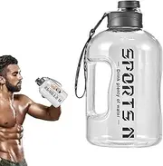 Large Sport Water Bottle, 1700ml Large Capacity Gallon Sports Water Bottle With Precise Scale, Leakproof Drink Bottle For Sports, Gym, Fitness, Cycling, Travel, School And Offices