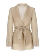 Antonelli Firenze James Belted Jacket 44 Nude