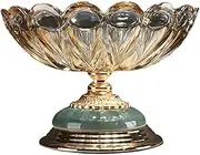 Decorative Bowls Fruit Bowl Countertop Fruit Basket Glass Metal High-Footed Fruit Plate Decoration Candy Snack Storage Tray Coffee Table Desktop Decoration Dessert Bowl Fruit Bowl for Kitchen Counter