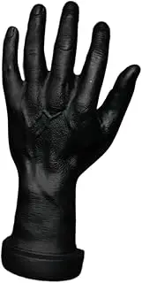 koolsoo Male Hand Model Fake Hand Spooky,Realistic,Jokes Toy,Mannequin Hand for Halloween Cosplay Decoration Nails Practise Party, Left Hand, Black