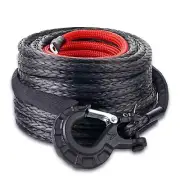 Synthetic Winch Rope 3/8'' x 100ft, 25000LBS Synthetic Winch Line Cable Rope ...