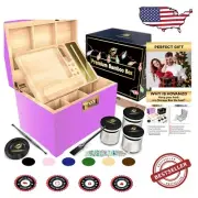 Versatile Bamboo Storage Container with Sliding Tray & Comb Lock for Accessories