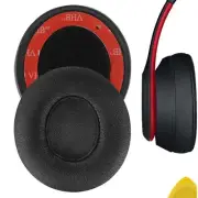 Geekria Protein Leather Ear Pads for Beats Solo 3 Wireless Headphones (Black)