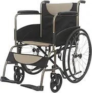 Wheelchair Aluminium Wheelchair Lightweight Folding Transit Travel Wheelchair Foldable Wheel Chair Mobile Wheelchair for Elderly Disabled Scooter Beach Wheelchair
