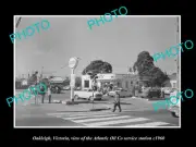 OLD POSTCARD SIZE PHOTO OF OAKLEIGH VICTORIA ATLANTIC OIL SERVICE STATION 1960
