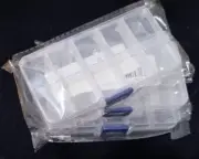3-Pack 10-Grid Plastic Box Organizer Bead Components DIY Jewelry Storage Blue