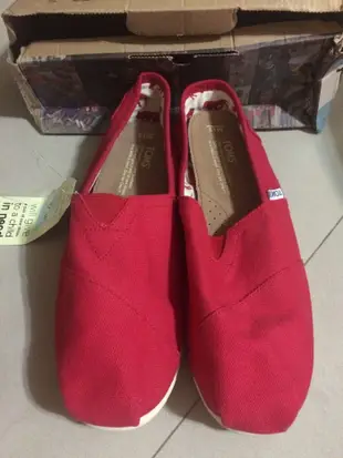 TOMS classics Red Canvas 走路鞋 便鞋 懶人鞋 正品 公司貨